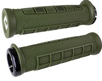 ODI Elite Pro V2.1 Grips - Green/Black, Lock-On