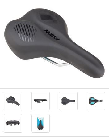 MSW SDL-173 Spin Fitness Saddle - Steel, Black
