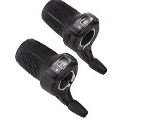 microSHIFT DS85 Twist Shifter Set, 8-Speed, Triple, Optical Gear Indicator, Shimano Compatible
