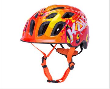 Kali Chakra Child Helmet - Monsters Orange, Children's, Small